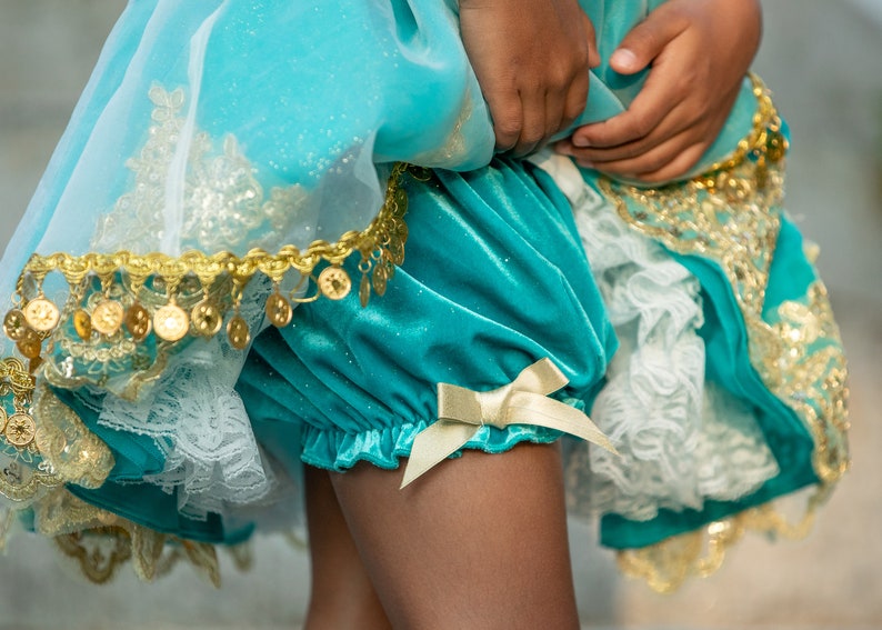 Jasmine Inspired Dress, Jasmine Costume, Girls Jasmine Dress, Jasmine Halloween, Aladdin Costume, Aladdin Dress image 7