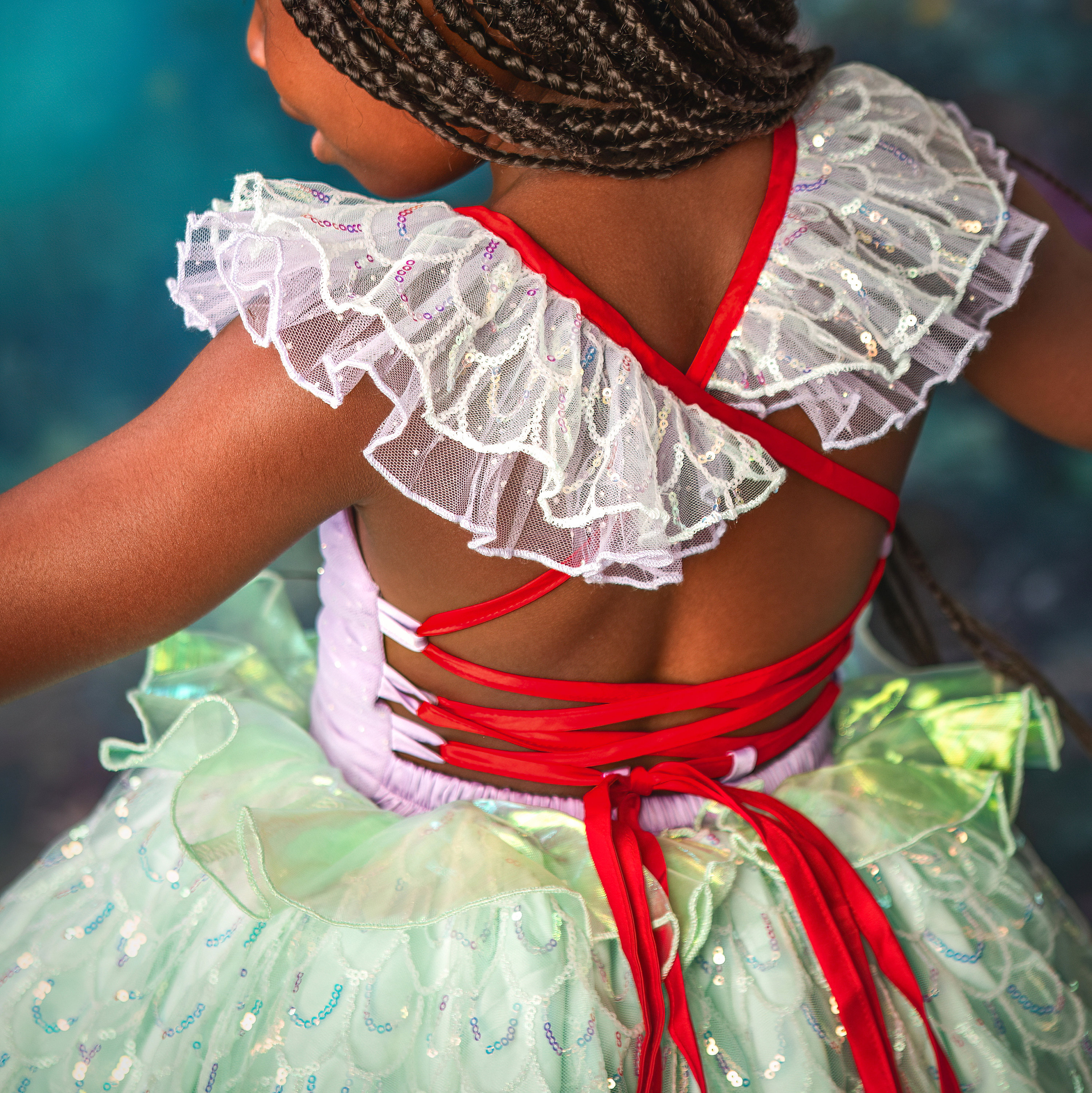 open lace back dress New Unique Style Little Mermaid Princess Dress Inspired by Disney's Ar –  Princess Twirl