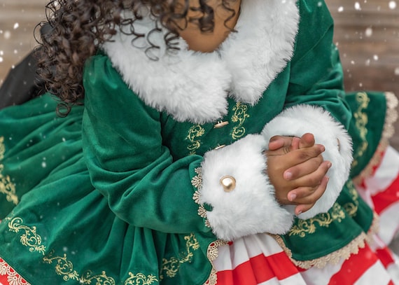 Elf dress, Santa dress, girls holiday dress, girls christmas dress,