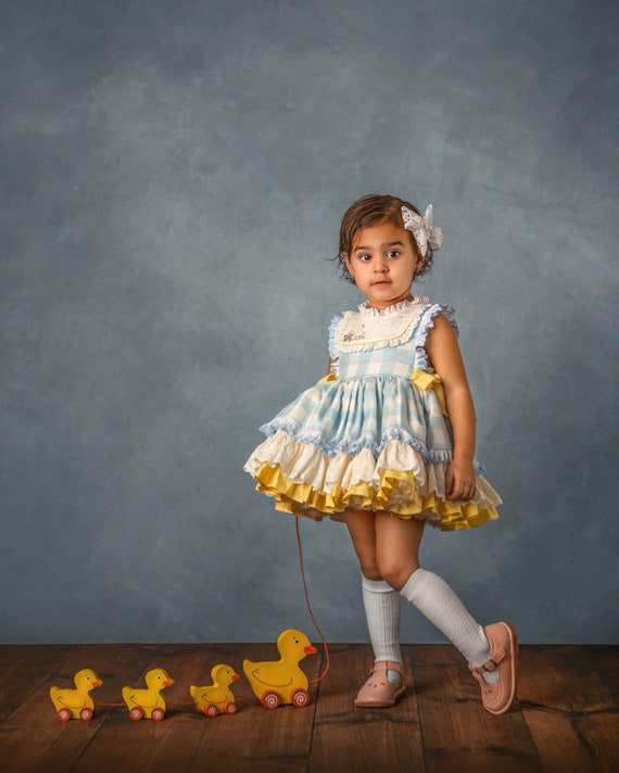 blue and yellow easter dress Girls More Tie Dye Please Easter Dress with Socks and Purse Set
