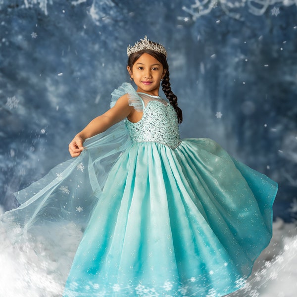 Elsa geïnspireerde jurk, Elsa kostuum, Elsa Halloween-kostuum, Frozen jurk, Frozen verjaardagsjurk, Elsa verjaardagsjurk, Elsa Halloween, Anna