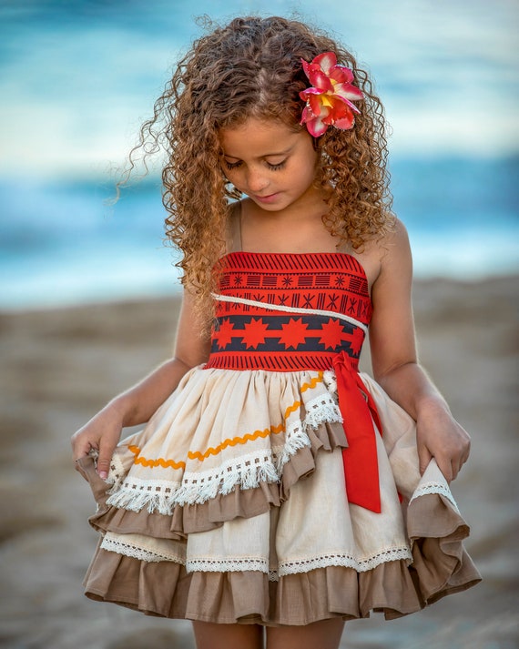 Crianças halloween moana vestido para meninas crianças cosplay