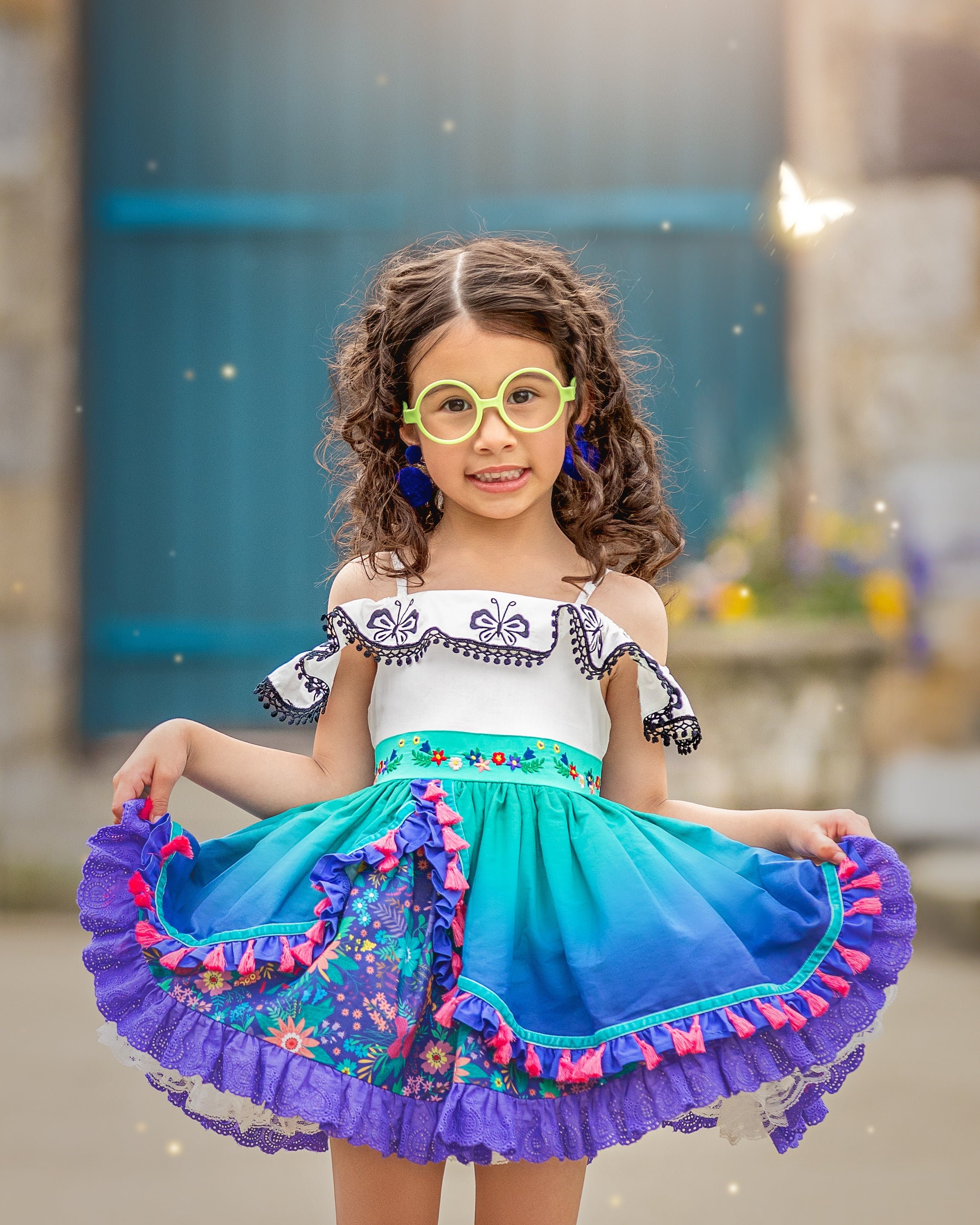 encanto birthday dress Mirabel Madrigal Encanto Inspired Girls Dress – SkipStars main image 1