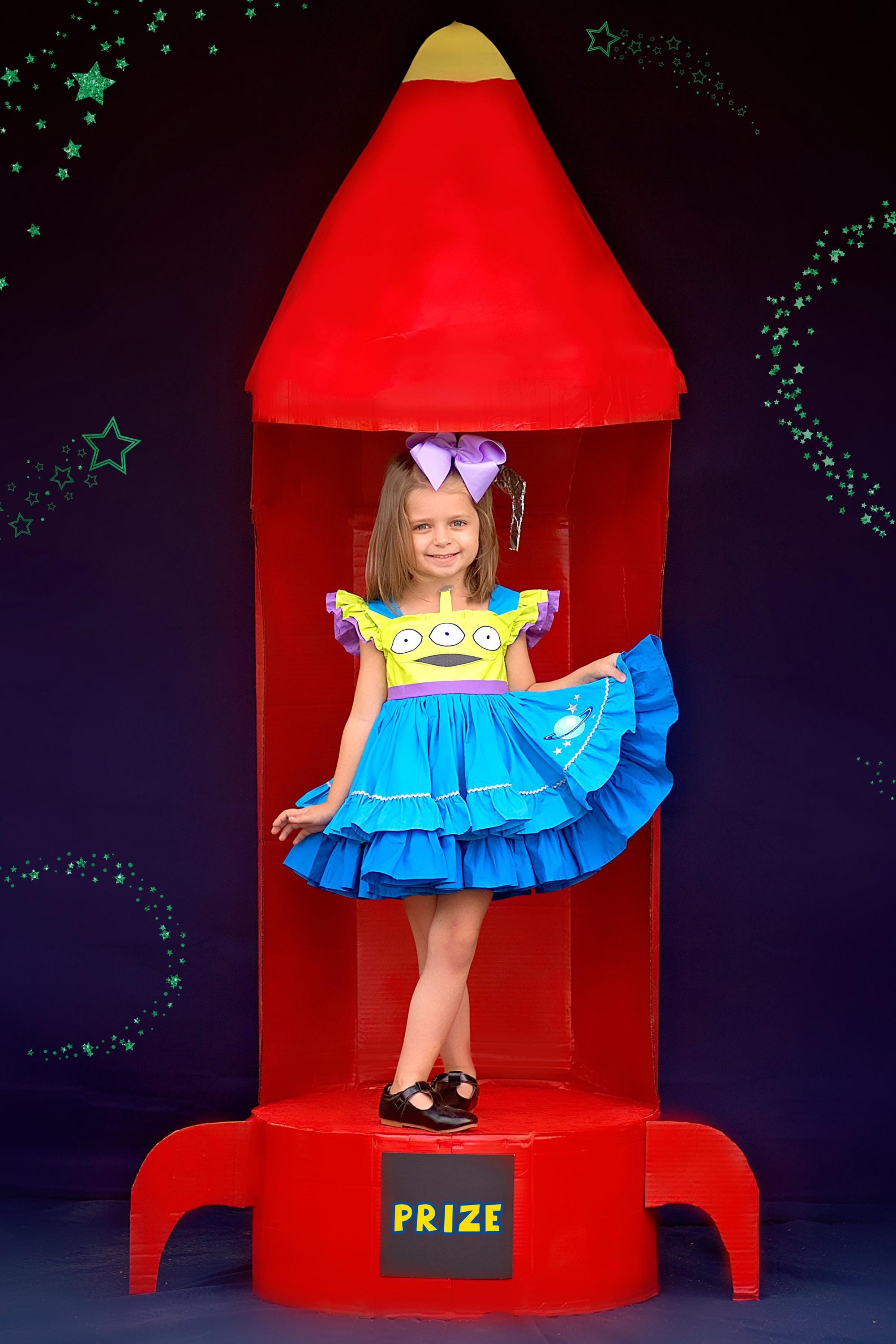 Alien dress, alien costume, Toy Story dress, Toy Story birthday
