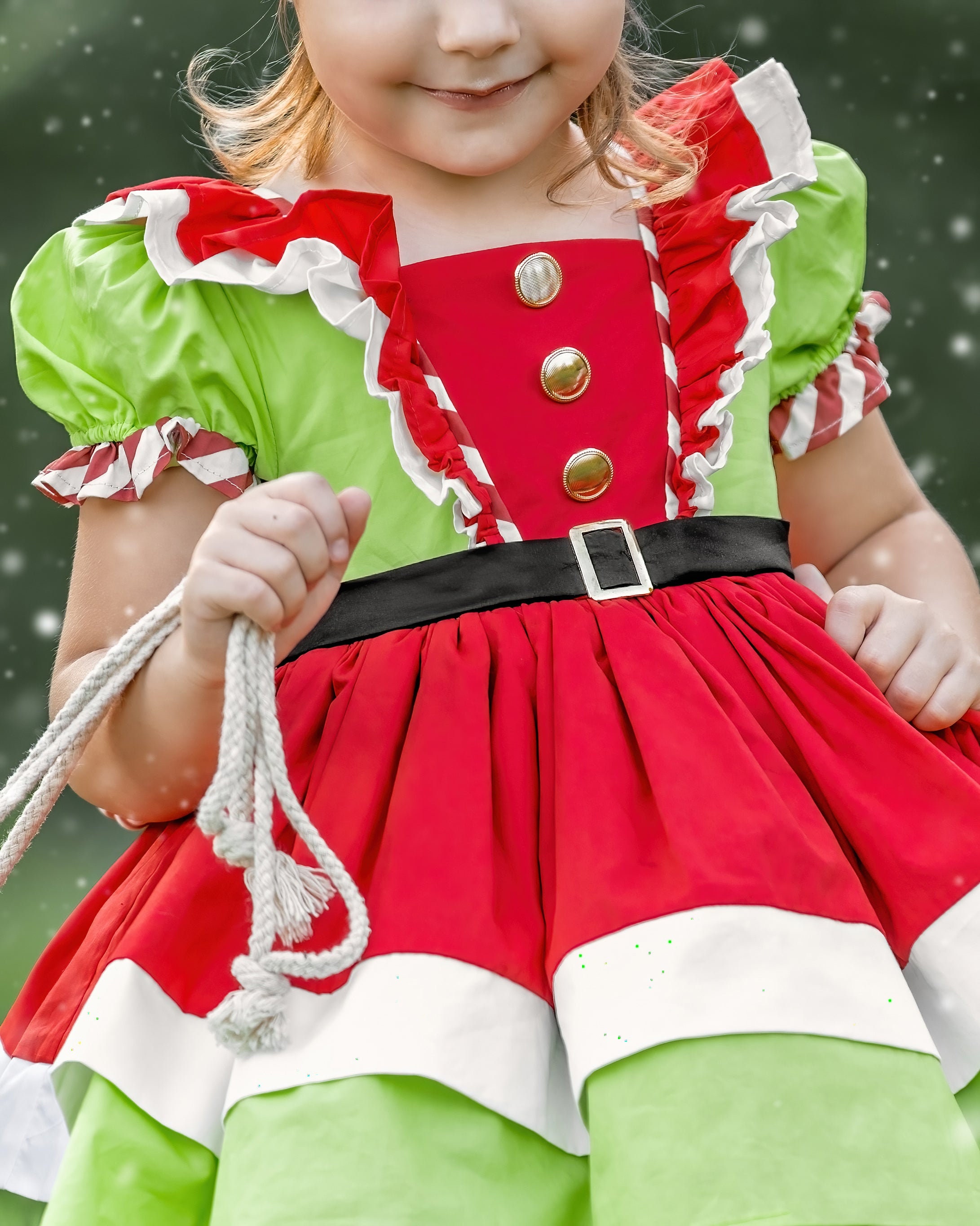 green emerald velvet dress Kids Plaid Dress with Bolero: Red and Green for Christmas 3T US Numeric main image 0