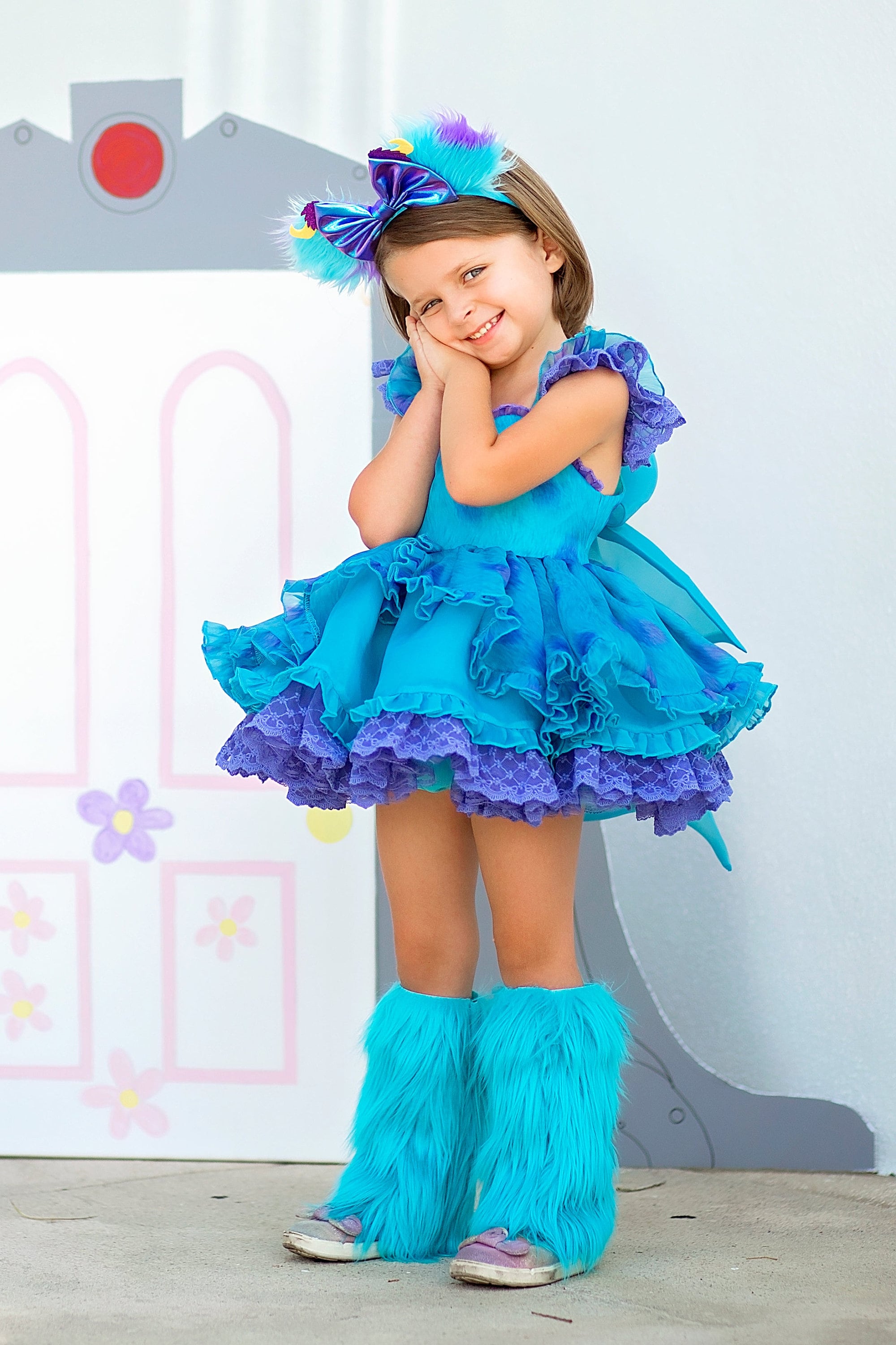 Sully dress, sully costume, monsters inc dress, Mike wazowski dress, monster dress