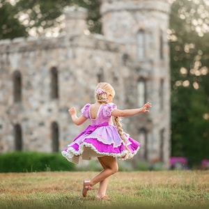 Rapunzel dress, rapunzel costume, princess dress, tangled dress, tangled costume, princess costume, princess birthday, rapunzel birthday image 8