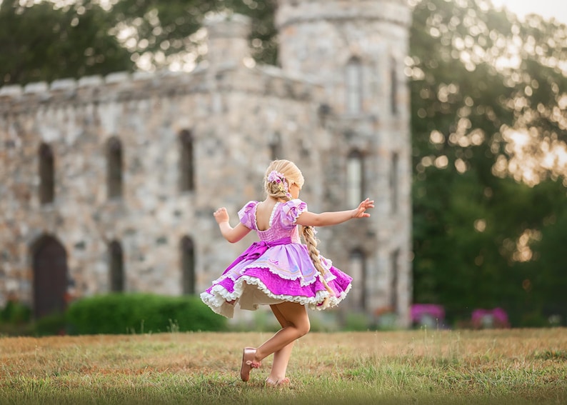 Rapunzel dress, rapunzel costume, princess dress, tangled dress, tangled costume, princess costume, princess birthday, rapunzel birthday image 8