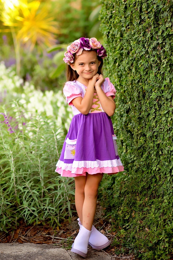 Rapunzel Dress, Rapunzel Comfortable Dress, Tangled Dress, Rapunzel  Halloween Costume, Rapunzel Stretch Dress, Comfortable Princess Dress, -  Etsy
