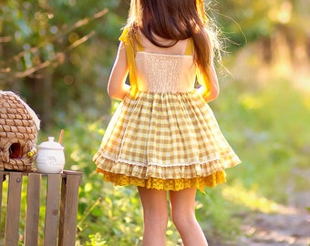 Bee Dress, Happy Bee Day Dress, Bee Birthday Dress, Bee Sundress