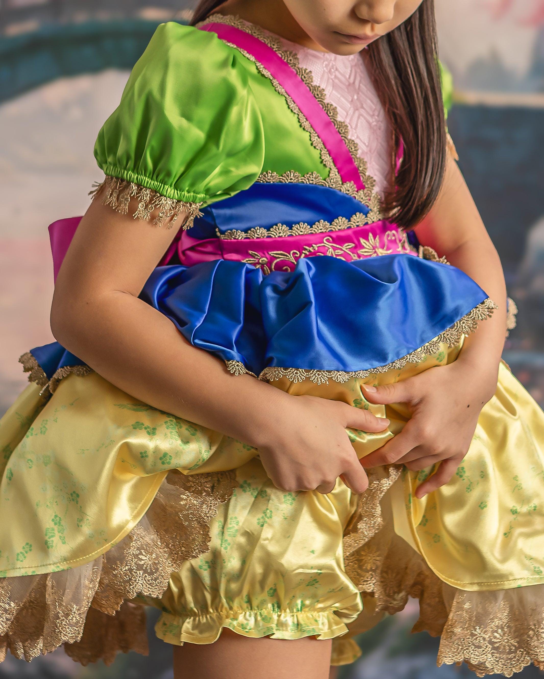 Mulan Costume Kids Kids Mulan Princess Costume Dress  Costume For Girls  Ages 3-11  Cotton Polyester Dress For Dress-Up & Parties Princess Mulan  Costume