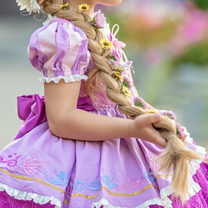 Rapunzel dress, rapunzel costume, princess dress, tangled dress, tangled costume, princess costume, princess birthday, rapunzel birthday image 4