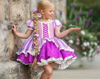 Rapunzel dress, rapunzel costume, princess dress, tangled dress, tangled costume, princess costume, princess birthday, rapunzel birthday