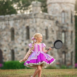 Rapunzel dress, rapunzel costume, princess dress, tangled dress, tangled costume, princess costume, princess birthday, rapunzel birthday image 9