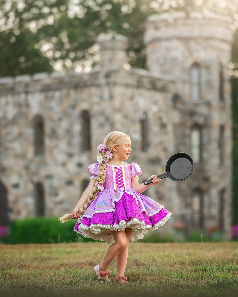 Rapunzel dress, rapunzel costume, princess dress, tangled dress, tangled costume, princess costume, princess birthday, rapunzel birthday image 9