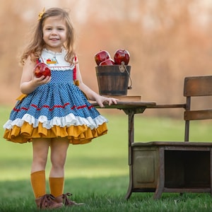 Back to School Dress, First day of school dress, Vintage Back To school dress, school dress, school pictures dress, apple dress