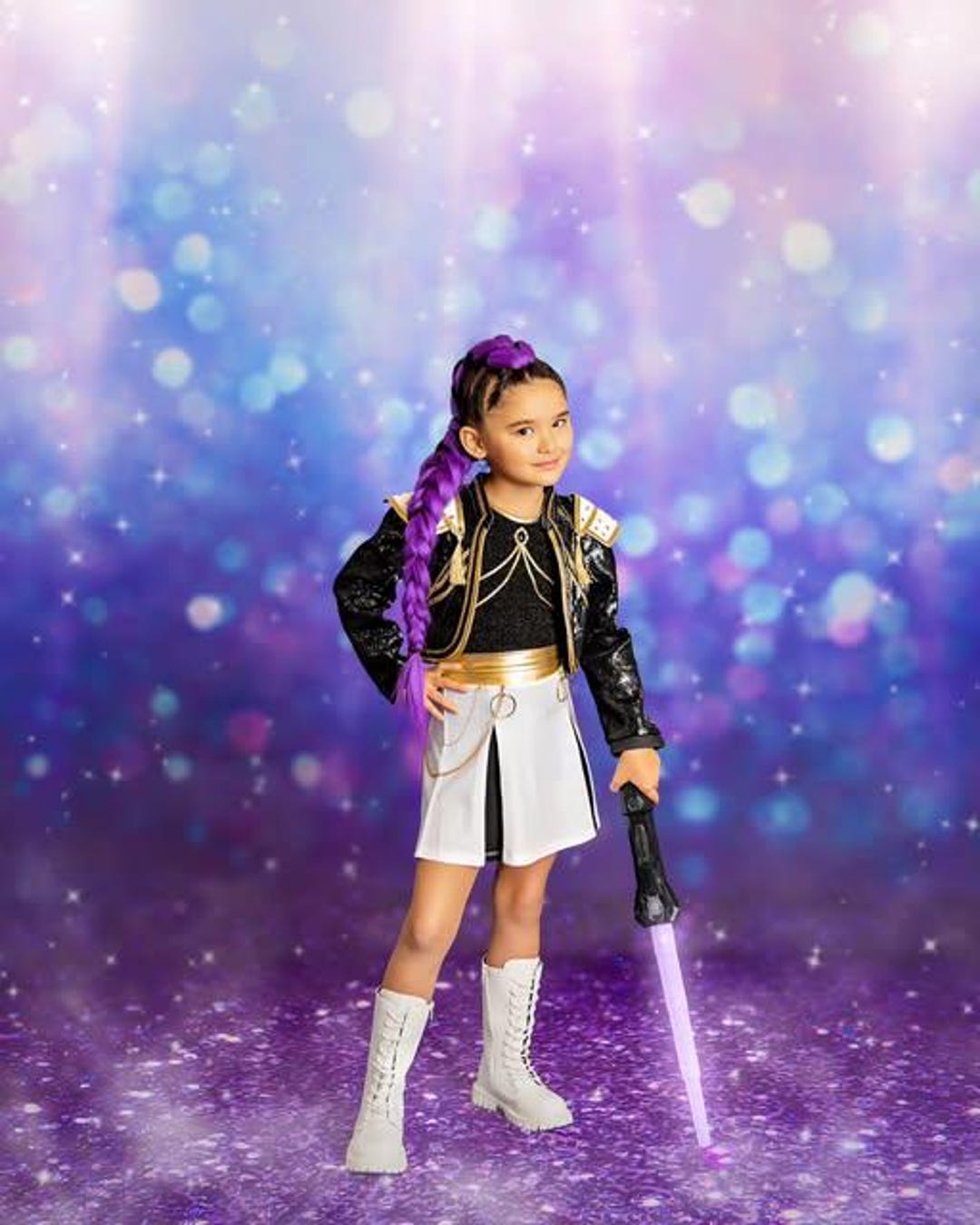 Costume De Cosplay Mira Zoey Rumi Pour Fille - Déguisement Huntrix Demons Hunters - Taille 2 à 14 Ans