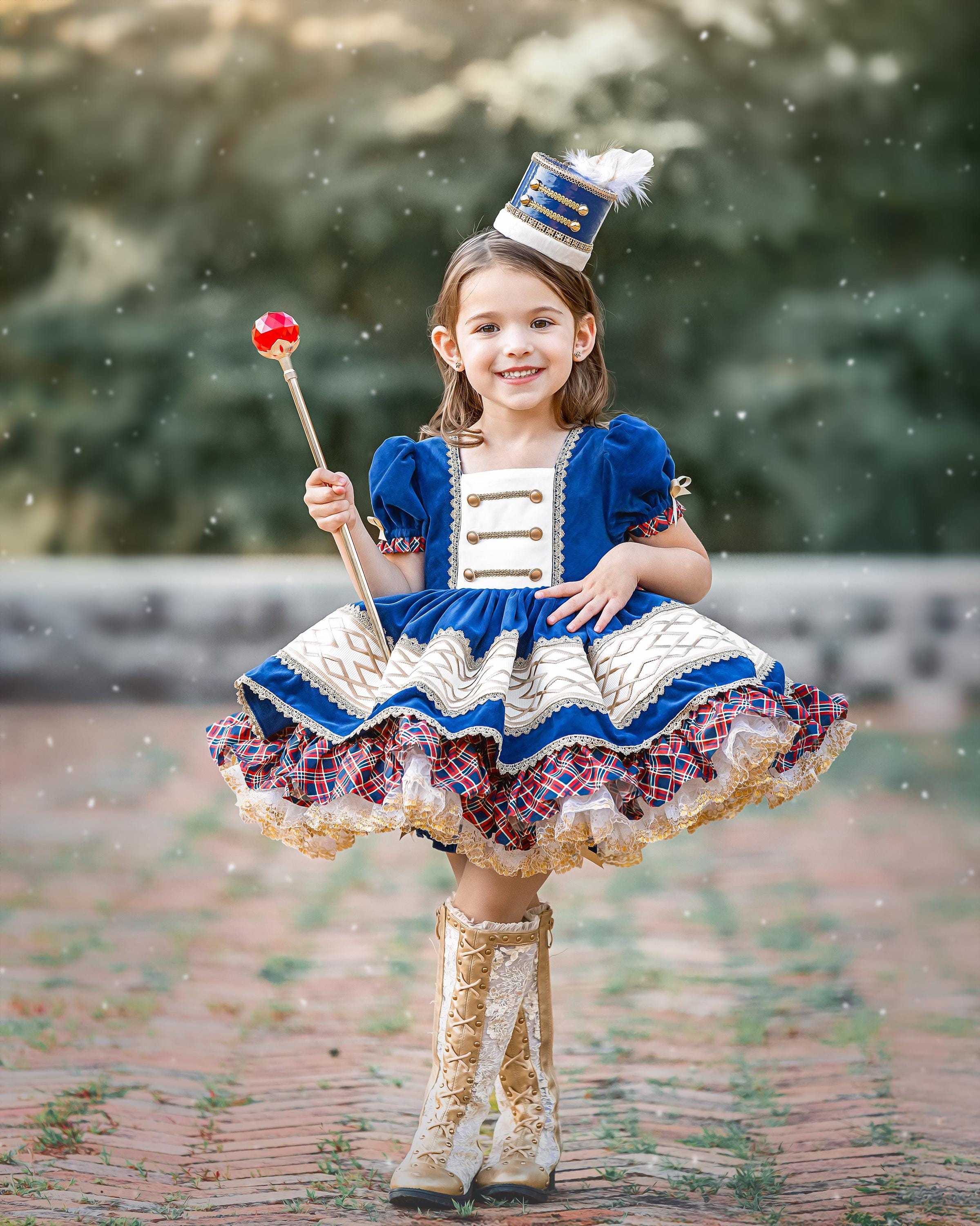 open lace back dress Nutcracker Champagne Girls Tulle Party Dress main image 1