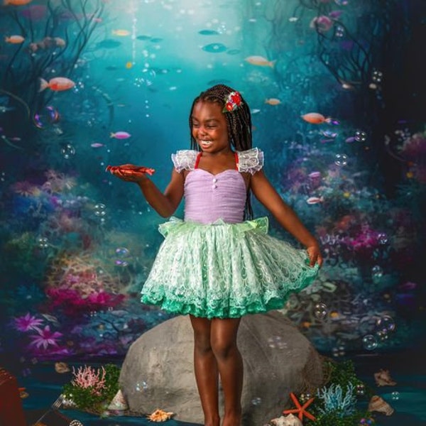 Ariel Inspired Dress, Ariel Costume, Mermaid Dress, Little Mermaid Dress, Ariel Birthday, READY TO SHIP!