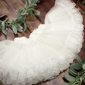 White Separate Petticoat, Underskirt, White underskirt, White pettiskirt, white hoopskirt, white tutu