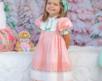 white christmas dresses CHRISTMAS RTS: Cecilia's Christmas Heirloom Swiss Dot Bloomers Set main image 0