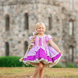 Rapunzel dress, rapunzel costume, princess dress, tangled dress, tangled costume, princess costume, princess birthday, rapunzel birthday image 10