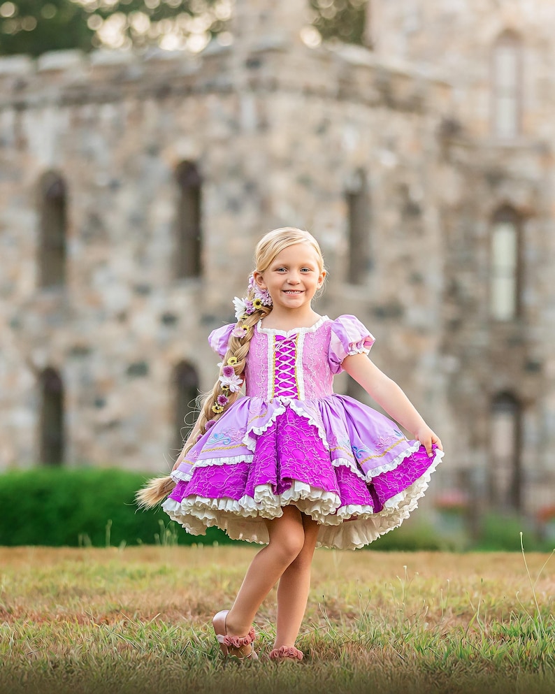 Rapunzel dress, rapunzel costume, princess dress, tangled dress, tangled costume, princess costume, princess birthday, rapunzel birthday image 10
