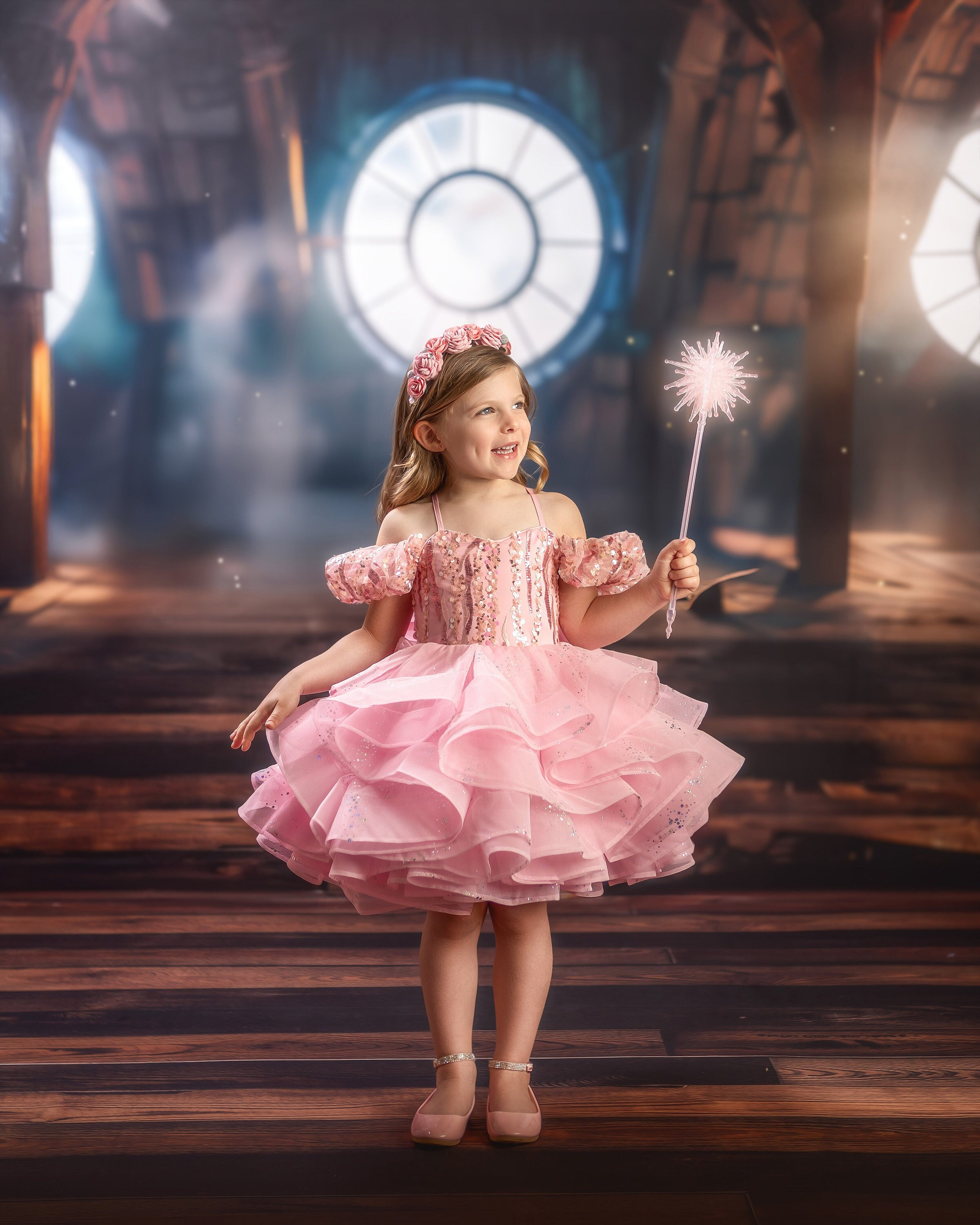 white christmas dresses Wicked Glinda Pink Dress Cosplay Costume – Rolecosplay main image 1