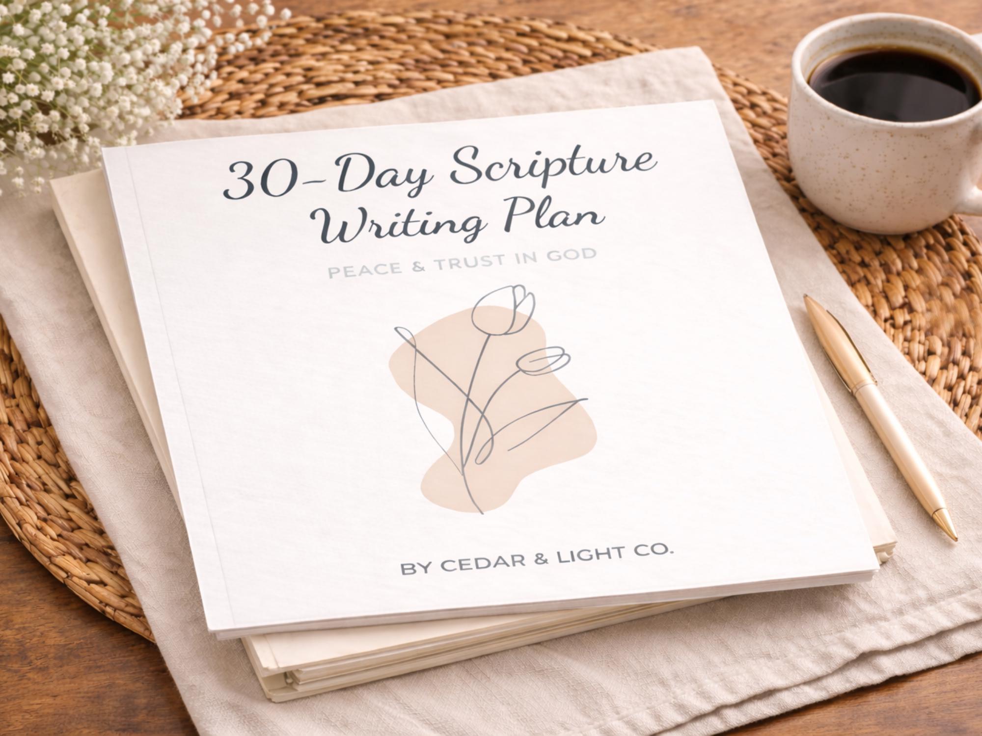 30 Day Scripture Writing Plan | Bible Journal, Quiet Time Devotional ...