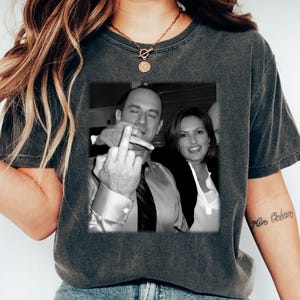 Comfort Colors Law & Order SVU Elliot Stabler Olivia Benson Duo Graphic Tee