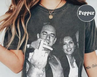 Comfort Colors Law & Order SVU Elliot Stabler Olivia Benson Duo Graphic Tee