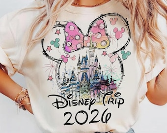 Comfort Colors Custom Disney Vacation 2026 Family Shirt, Personalized Family Trip 2026 Shirt, Matching Theme Park Vacation Tee, Disney Shirt