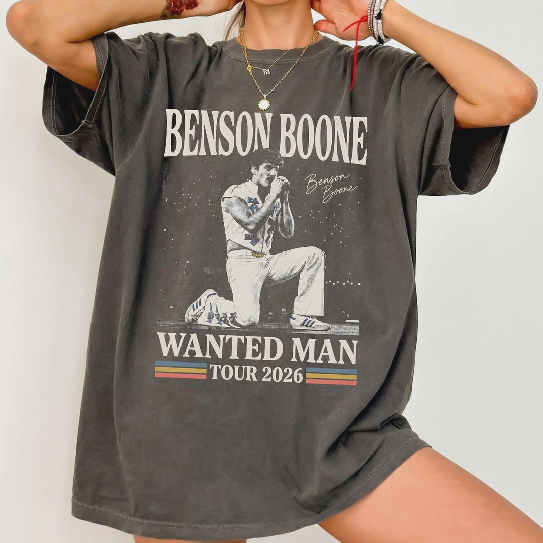 Comfort Colors® Benson Boone Tour 2026 Shirt, Wanted Man Concert Tee, Retro Music Fan Shir