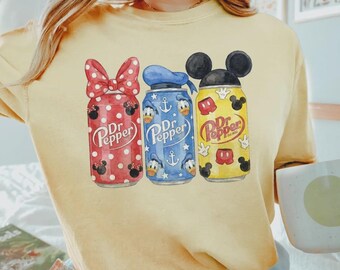 Comfort Colors® Cute Cartoon Soda Shirt, Retro Soda Can Graphic Tee, Funny Vintage Drink Lover Shirt, Colorful Cartoon Beverage Shirt