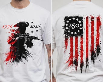 Comfort Colors Yankee 250 Shirt – Patriotic American Flag Graphic Tee