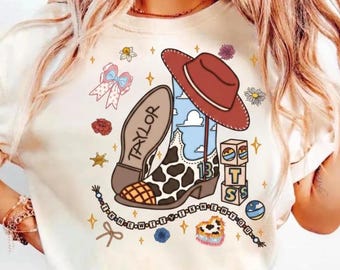 Comfort Colors Retro Toy Story Friendship Tee, Western Cowgirl Boots Graphic Shirt