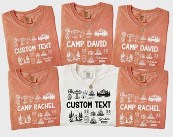 Comfort Colors® Custom Camp Shirt, Personalized Camping Tshirt, Matching Family Trip Tees, Camper Tshirt, Camping Trip Shirt, Camp Shirt