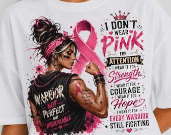 Breast Cancer Warrior Shirt, Pink Ribbon Awareness Shirt, Breast Cancer Survivor Tee, Strong Warrior Support Shirt, Cancer Awareness Graphic
