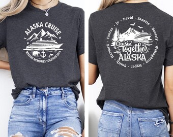 Custom Alaska Cruise Sweatshirt, Personalized Alaska 2026 Matching Cruise Tee, Alaska Family Vacation tShirt Cruisin to Alaska Tee Gift