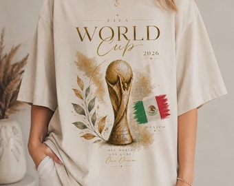 Comfort Colors Mexico World Cup 2026 Soccer Fan Tee, Retro Mexican Football Shirt