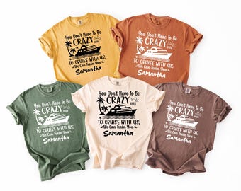 Comfort Colors Cruise Shirt, Personalized Cruise Crew Gift, Vacation Apparel