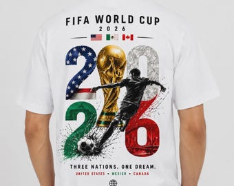 FIFA World Cup 2026 USA Mexico Canada Soccer Fan Tee