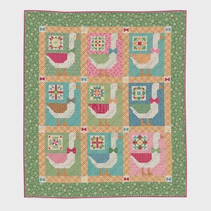Nio gäss A-Laying Quilt Kit | Lori Holt Home Town Holiday 2 (Förbeställning)