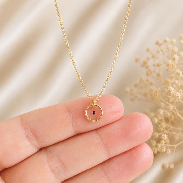 Minimalist Memorial Forget Me Not Seed Charm Necklace ,Miscarriages Necklace - Sympathy Necklace , Gift For Baby ,Infant ,Pregnancy Loss