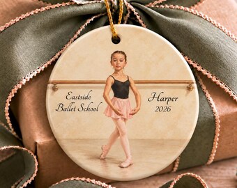 Personalized Ballerina Ornament Custom Ballet Student Keepsake Christmas Ornament Ballet Dancer Gift Girls Dance Ballet School Ornament 2026