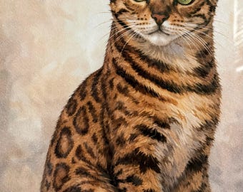 Custom Pet Portrait on Canvas From Photo, Oil Painting Dog Portrait, Cat Portrait Wall Art, Personalized Pet Gift, Pet Mom Gift for Her