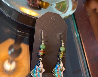 Cool fish dangle earrings