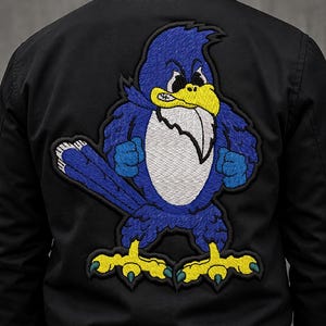 Angry Blue Jay Embroidery Design | Bird Machine File | Aggressive Patch (PES, DST, EXP)
