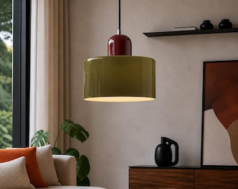 Lámpara colgante vintage de vidrieras, lámpara colgante de cristal colorida, lámpara de techo minimalista retro para cocina, comedor y dormitorio.
