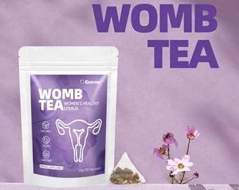 Herbal Womb Tea for Women, Jujube Goji Rose Ginger, Caffeine Free Wellness (20 Tea Bags)